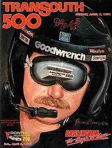 The 1991 TranSouth 500 program cover, featuring Dale Earnhardt.