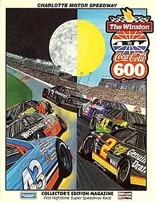 The 1992 Coca-Cola 600 program cover, with artwork by NASCAR artist Sam Bass.