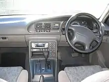 Holden VR Commodore Interior Front Seat showing dash and steering wheel