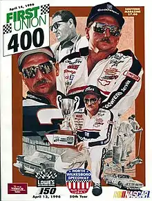 The 1996 First Union 400 program cover, featuring Dale Earnhardt.