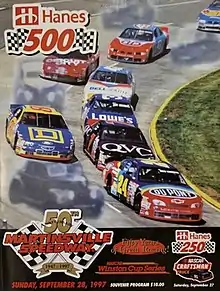 The 1997 Hanes 500 program cover.