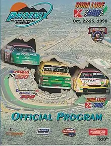 The 1998 Dura Lube/Kmart 500 program cover.