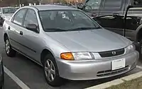 1997–1998 Mazda Protegé sedan (US) with 1997 Mazda's logo