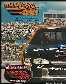 The 1998 TranSouth Financial 400 program cover, featuring Dale Earnhardt.