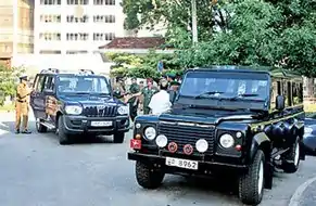 Sri Lanka Army Land Rover Defender with single star