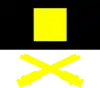 A two toned rectangular organisational symbol