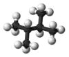 Ball and stick model of 2,3-dimethylbutane
