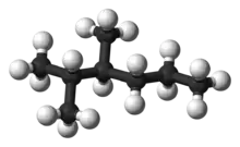 Ball and stick model of 2,3-dimethylhexane
