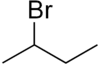 Skeletal formula of 2-bromobutane