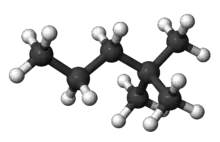 Ball-and-Stick model of 2,2-Dimethylpentane