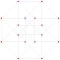 Real {4,3,3},  or , with 16 vertices, 32 edges, 24 faces, and 8 cells