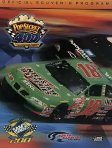 The 2000 Pop Secret Microwave Popcorn 400 program cover, featuring Bobby Labonte and Dale Earnhardt.