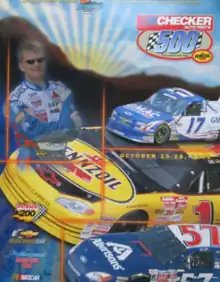 The 2001 Checker Auto Parts 500 program cover.