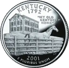 Kentucky quarter dollar coin