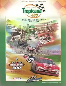 The 2001 Tropicana 400 program cover.