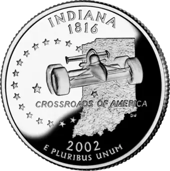 Indiana quarter dollar coin