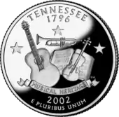 Tennessee quarter dollar coin