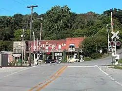 A railroad crossing in Makanda