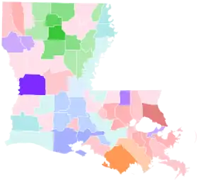 First round results by parish