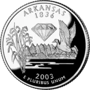 Arkansas quarter dollar coin