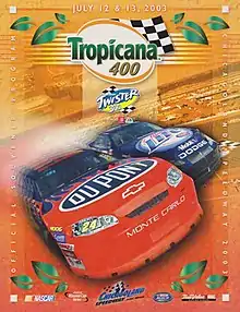 The 2003 Tropicana 400 program cover.