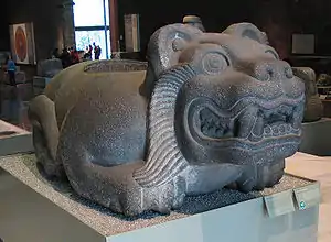 Jaguar-shaped cuauhxicalli in the National Museum of Anthropology of Mexico