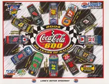 2004 Coca-Cola 600 program cover, with artwork by NASCAR artist Sam Bass. The painting is called "Victory Circle!"