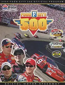 The 2004 Food City 500 program cover.