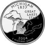 Michigan quarter dollar coin