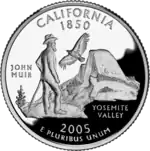 California quarter dollar coin
