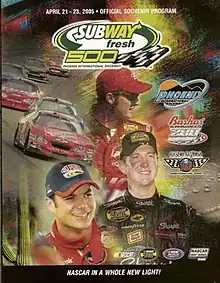 The 2005 Subway Fresh 500 program cover.