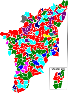 Election map based on parties