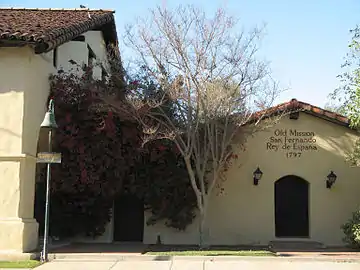 Mission San Fernando Rey de España, located in Mission Hills (Los Angeles).