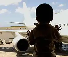 Child airport window