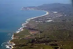 Aerial view of Half Moon Bay facing north