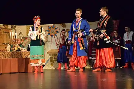 Performance of Taras Shevchenko's play Nazar Stodolya in Renton theater, 2014