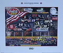 2011 Coca-Cola 600 program cover, with artwork by NASCAR artist Sam Bass. "BIG!"