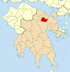 Map of Nemea municipality