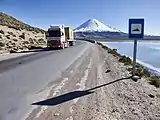 Road on Chungará Lake