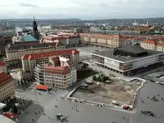 View from the Frauenkirche over the reborn Neumarkt, Kulturpalast and Altmarkt, 2012