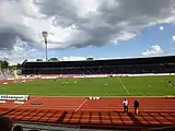 View from the new Auestadian grandstand across the field of play towards the eastern stand