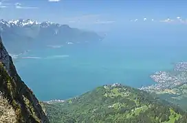 View from the summit towards Lake Geneva.
