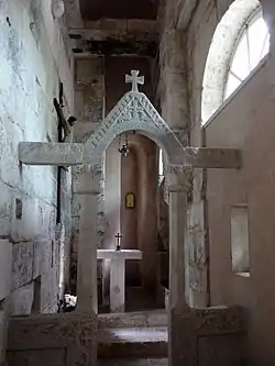 Interior image of the Church of St Martin's with a view of the chancel screen (June 2013).