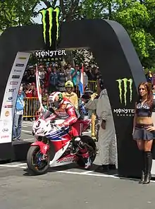 2013 Isle of Man TT John McGuinness on the start-line of the Senior TT Race 7 June 2013.