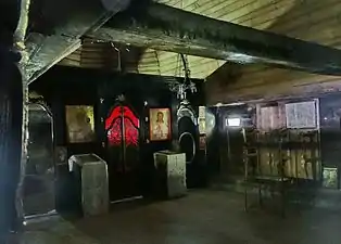 Interior of the Wooden Church in Dub