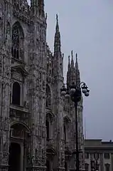Façade buttresses at Milan Cathedral, Italy