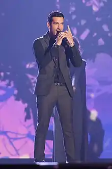 Altounian performing at the Eurovision Song Contest 2015