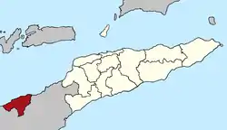 Map of East Timor highlighting the Municipality