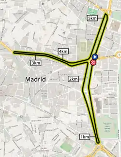 Course for stage 2 of the 2019 Madrid Challenge