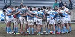 Argentina XV at a 2015 test match versus Uruguay's Teros